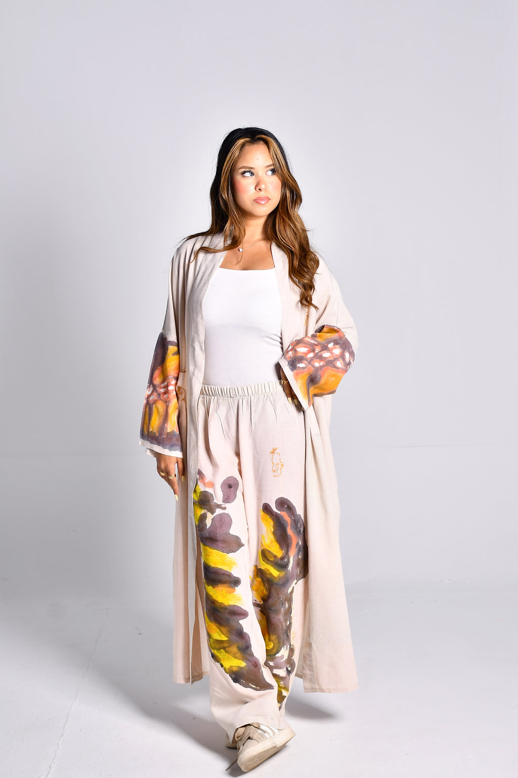 abstract butterfly linen set