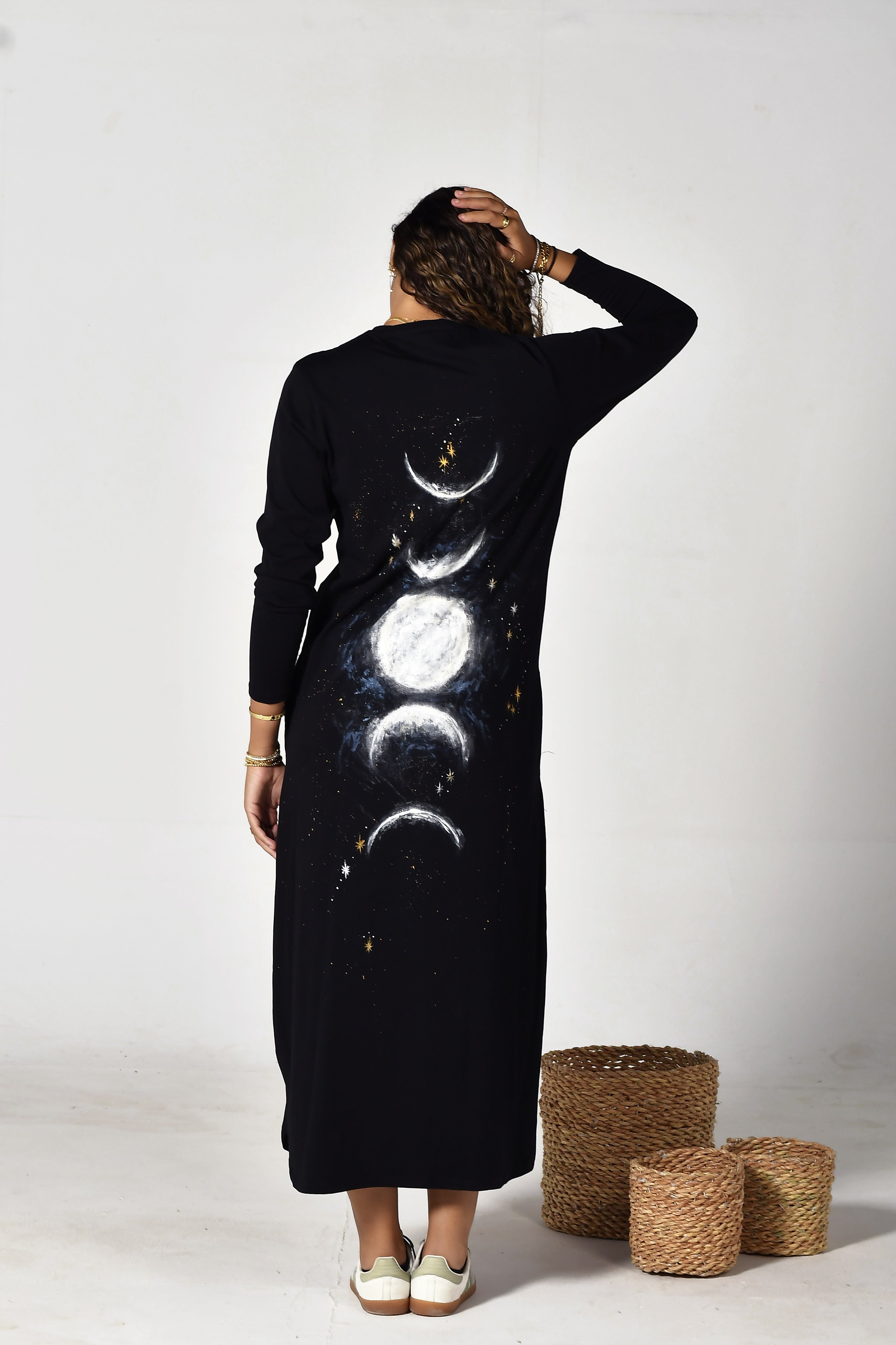 Moon phases maxi dress