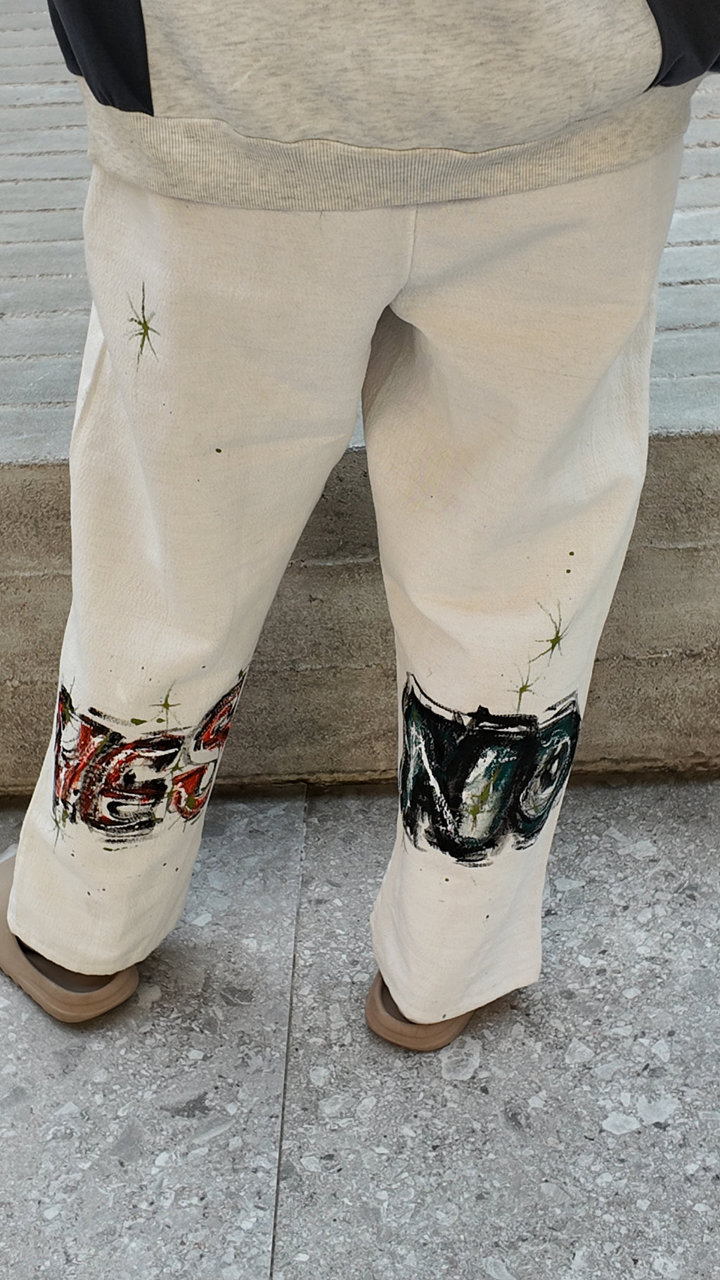 Yes/No winter lounge white pants