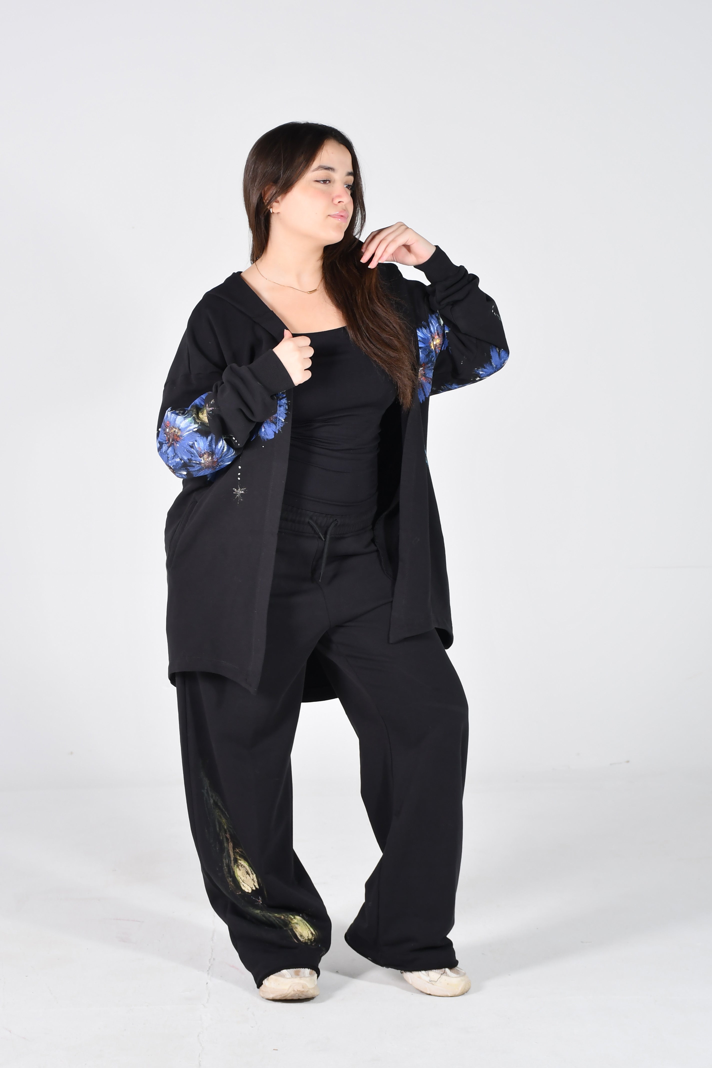 Blue flowers winter set