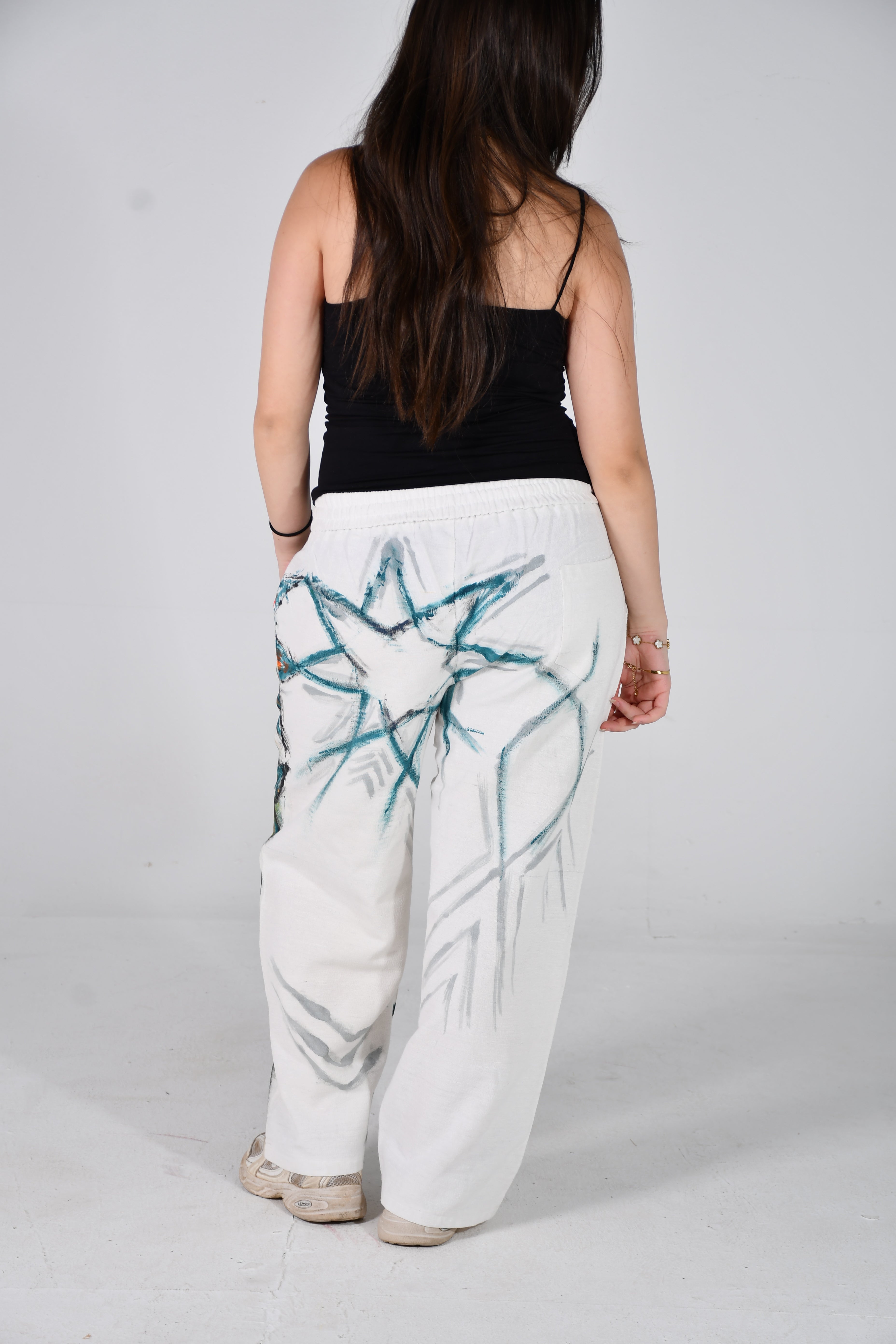 Star winter lounge white pants