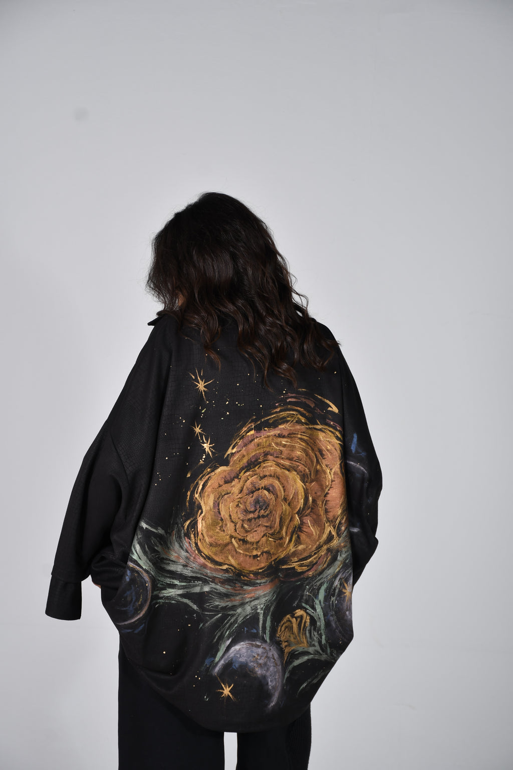 suede roses and moon phases shirt