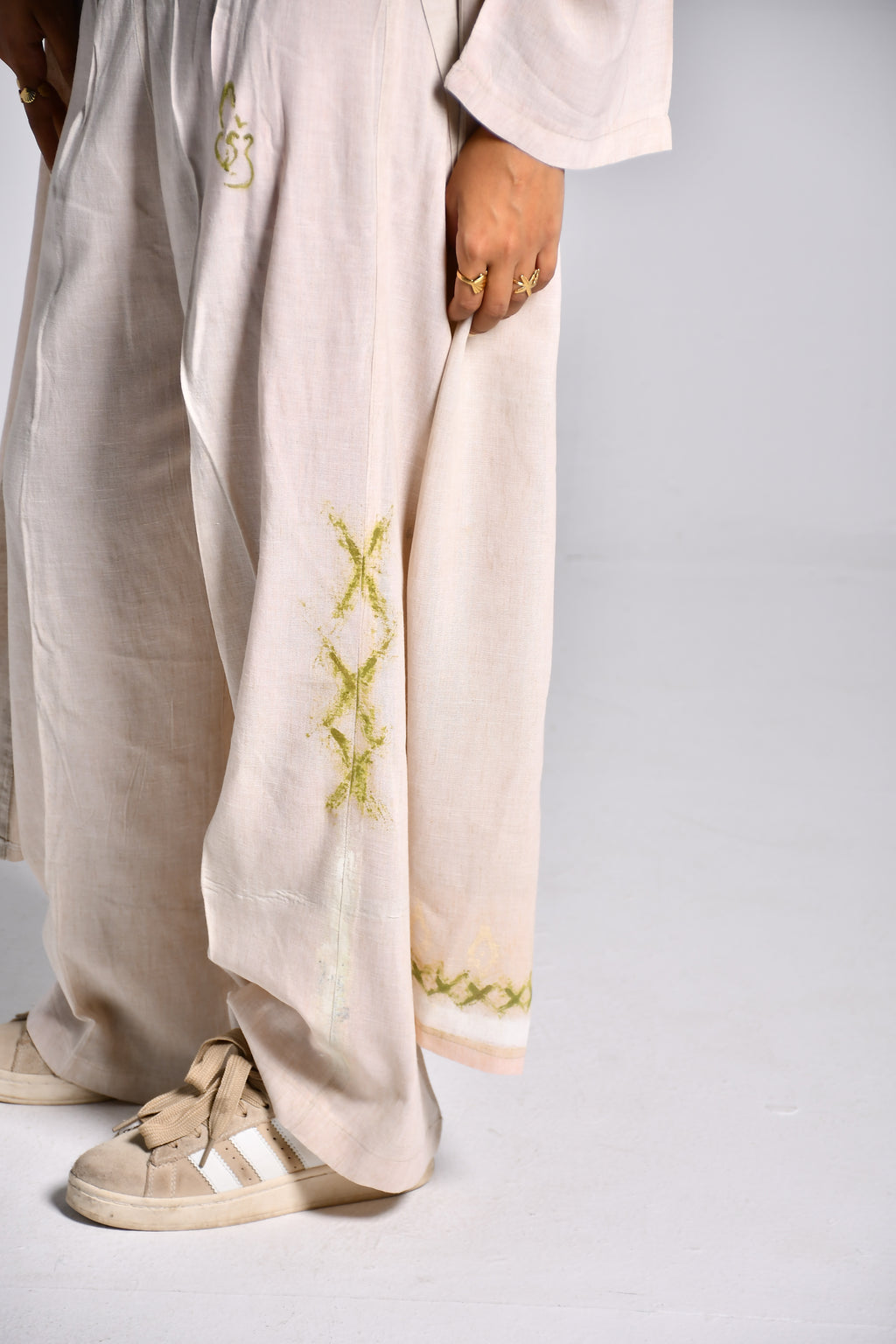 Beige linen set