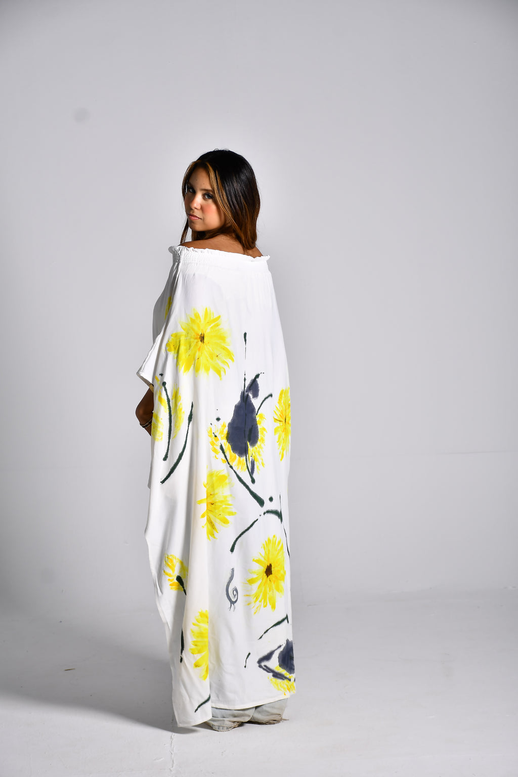 High-low summer sunflower top