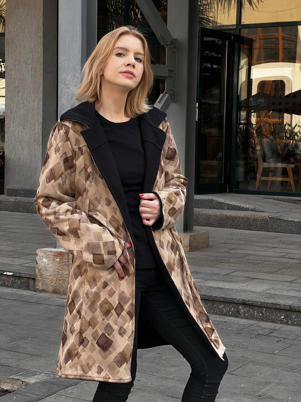 Roses double-face coat