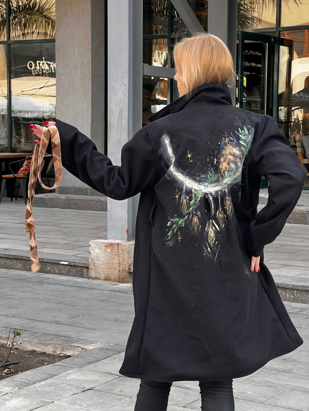 Crescent double-face coat