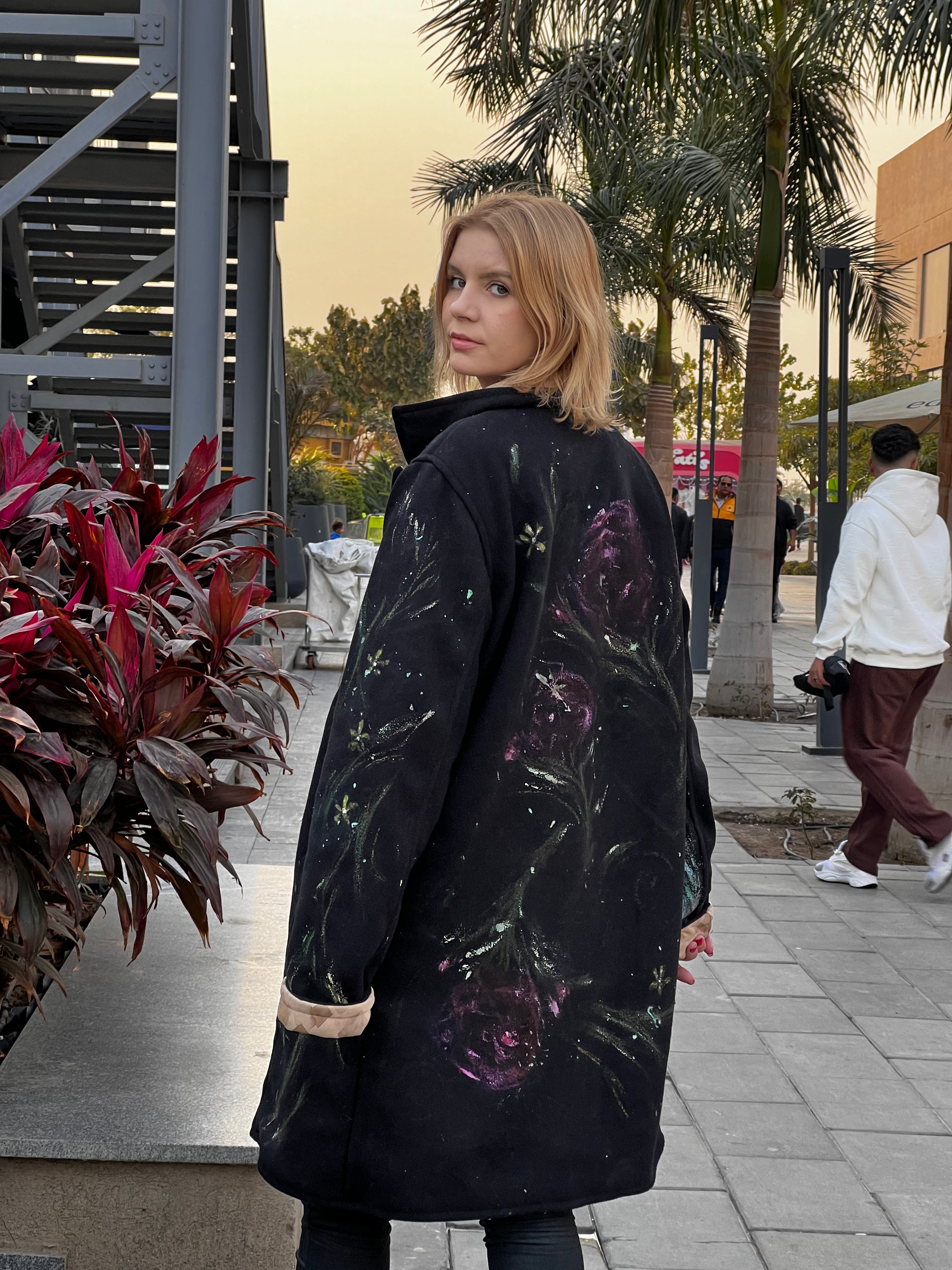 Roses double-face coat