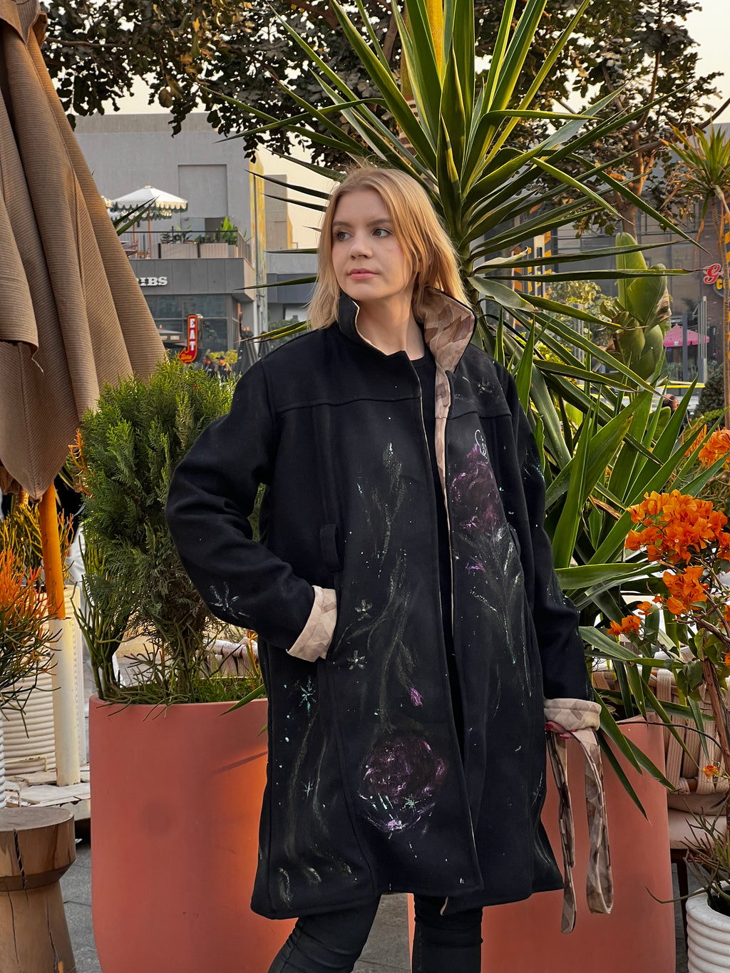 Roses double-face coat